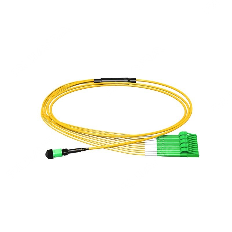 MPO APC to LC Duplex  APC, 8/12 Fibers, OS2