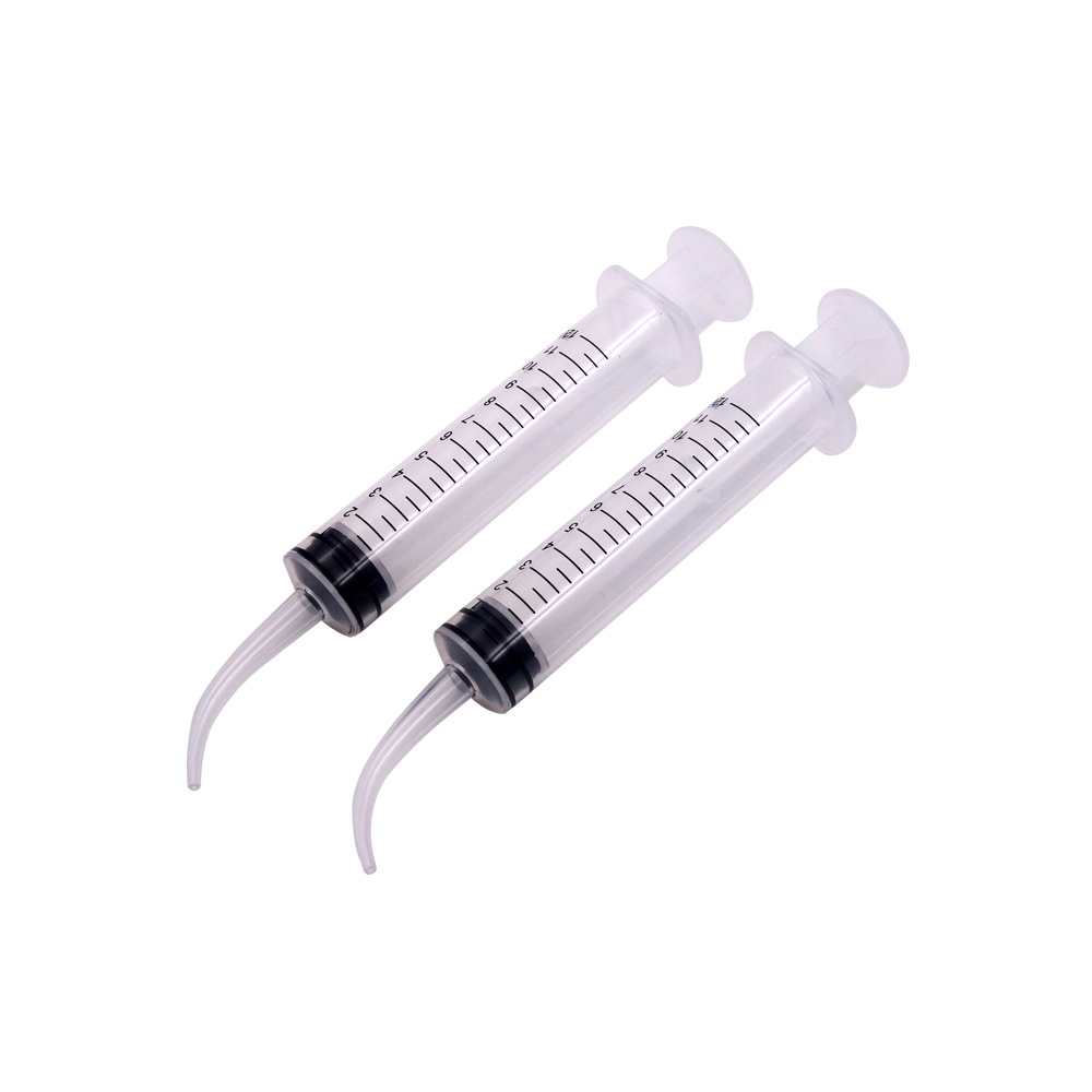 Curved utility syringes 12 ML with seal ring