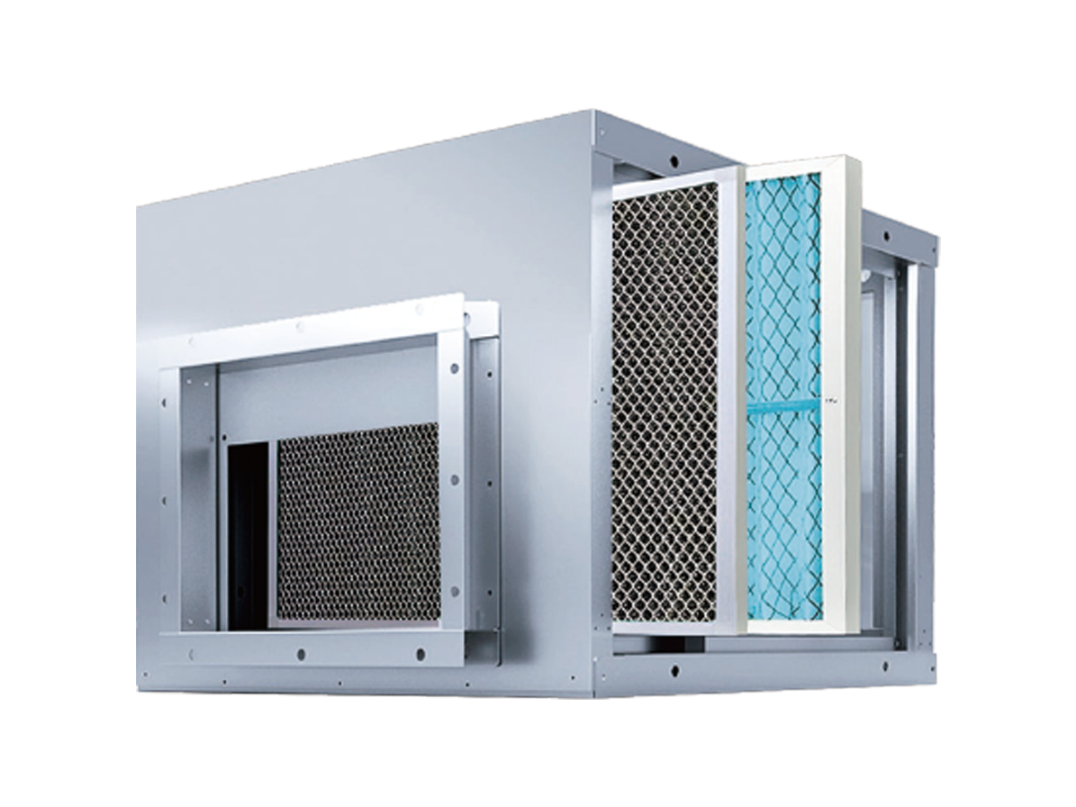 Filtering type silent air conditioning fan coil
