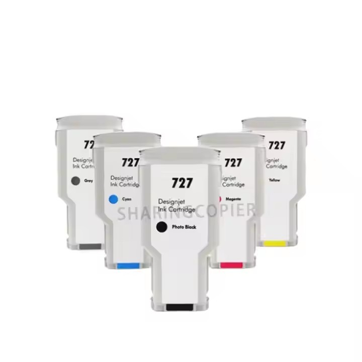 High quality Premium Compatible Color Inkjet Ink Cartridge 727 for HP727 DesignJet T920 T930 T1500 T2500 Printer