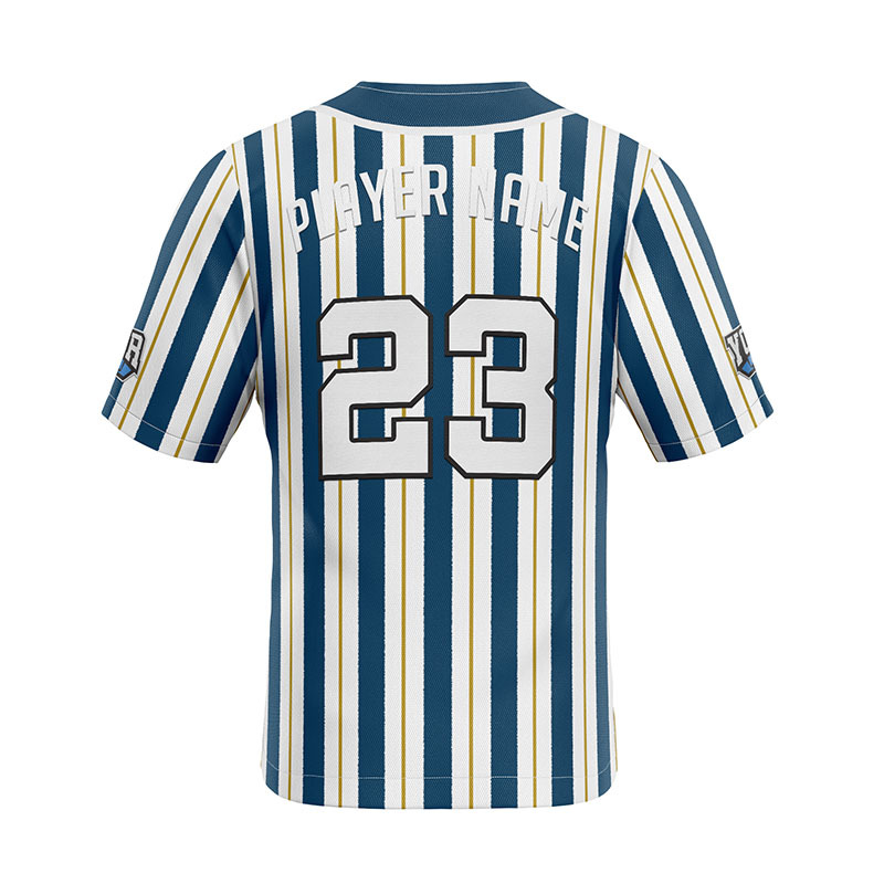 Gold Striped Navy Blue Baseball Jersey Gold Striped Navy Blue Baseball Jersey