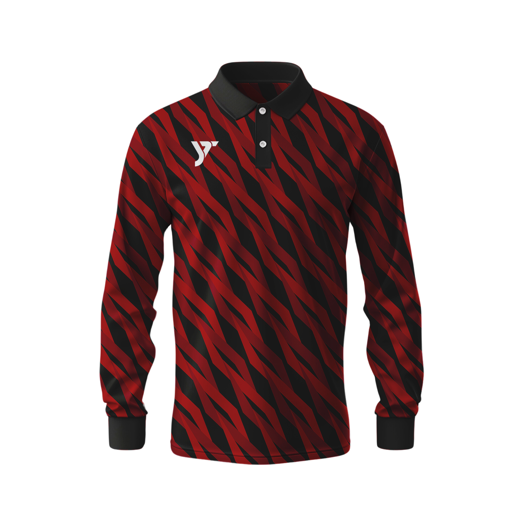 Red Phantom Long Sleeve Polo Jersey Red Phantom Long Sleeve Polo Jersey