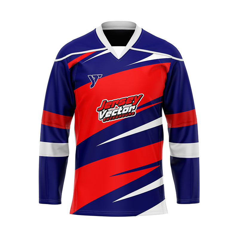 Blue Red Striped Ice Hockey Jersey Blue Red Striped Ice Hockey Jersey