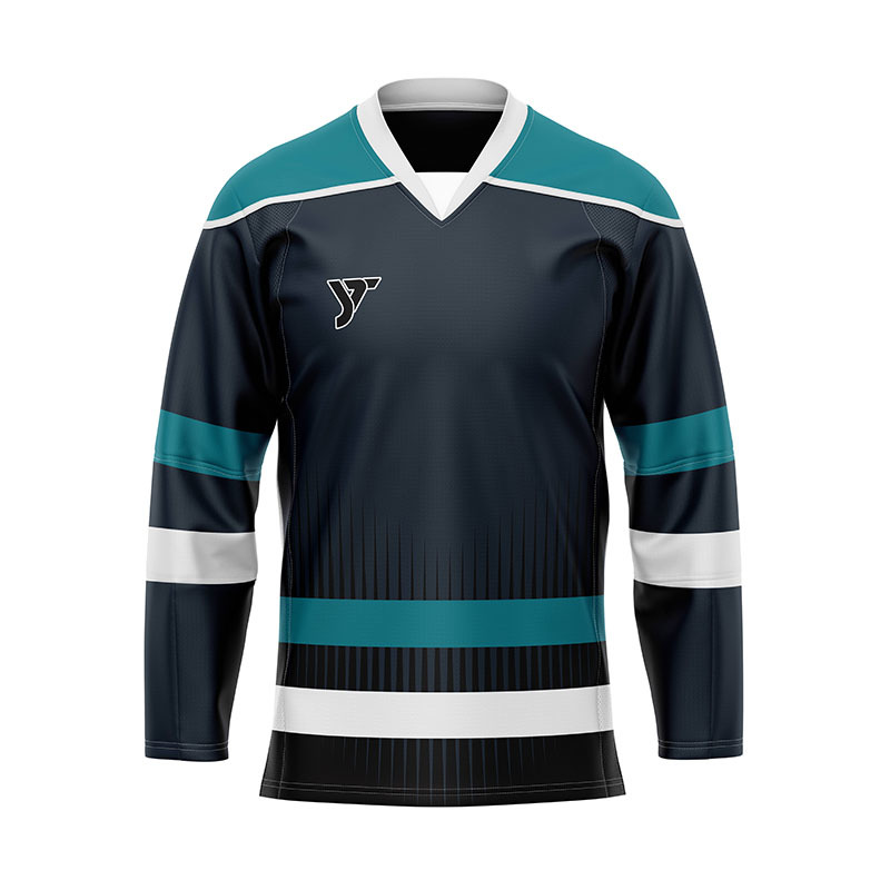 Navy Blue Striped Ice Hockey Jersey Navy Blue Striped Ice Hockey Jersey