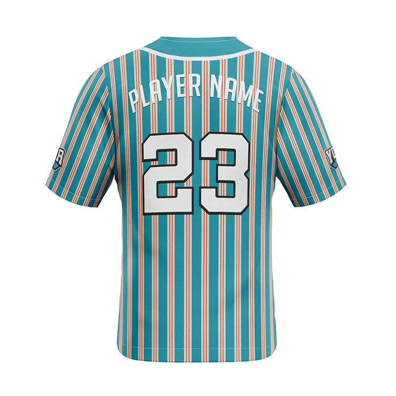 baseball jersey Teal&Pinkish Orange baseball jersey Teal&Pinkish Orange