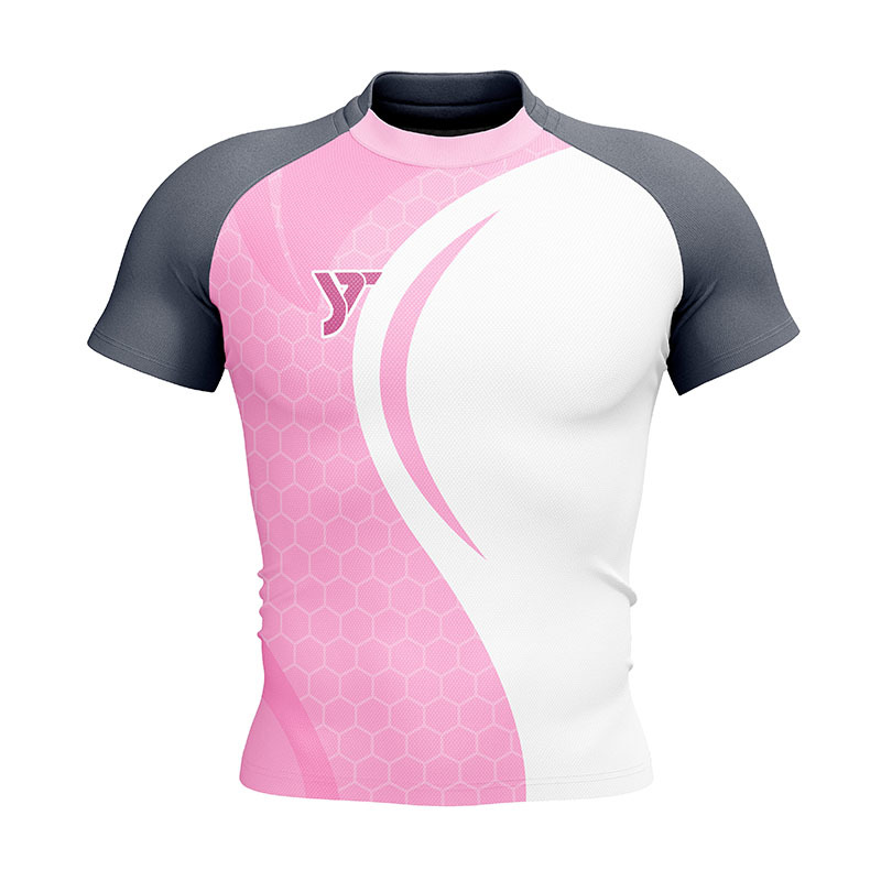 Rugby Jersey pink&white Rugby Jersey pink&white