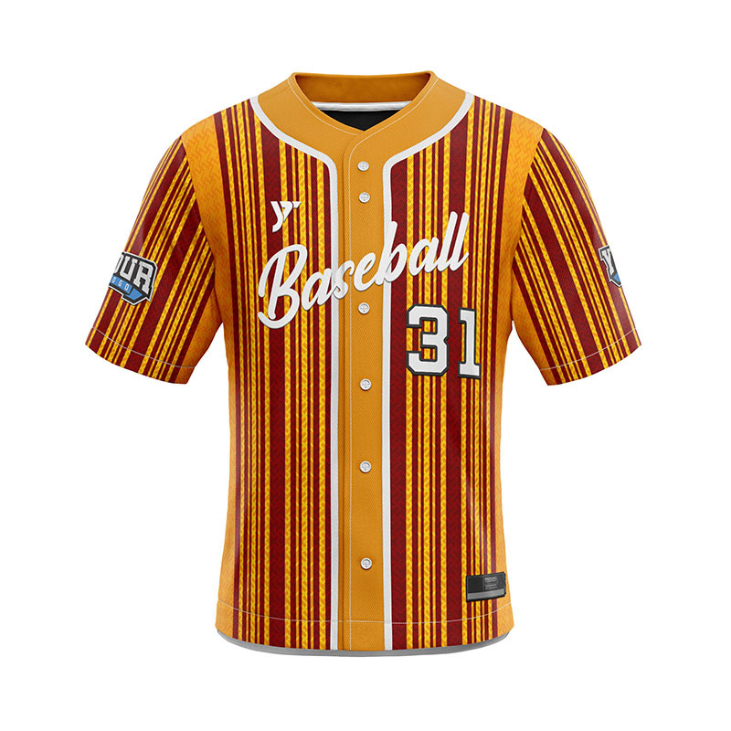 Vintage Stripe Orange Baseball Jersey Vintage Stripe Orange Baseball Jersey
