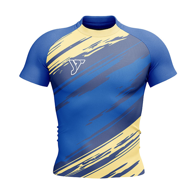 Rugby Jersey Cerulean&Pale yellow Rugby Jersey Cerulean&Pale yellow