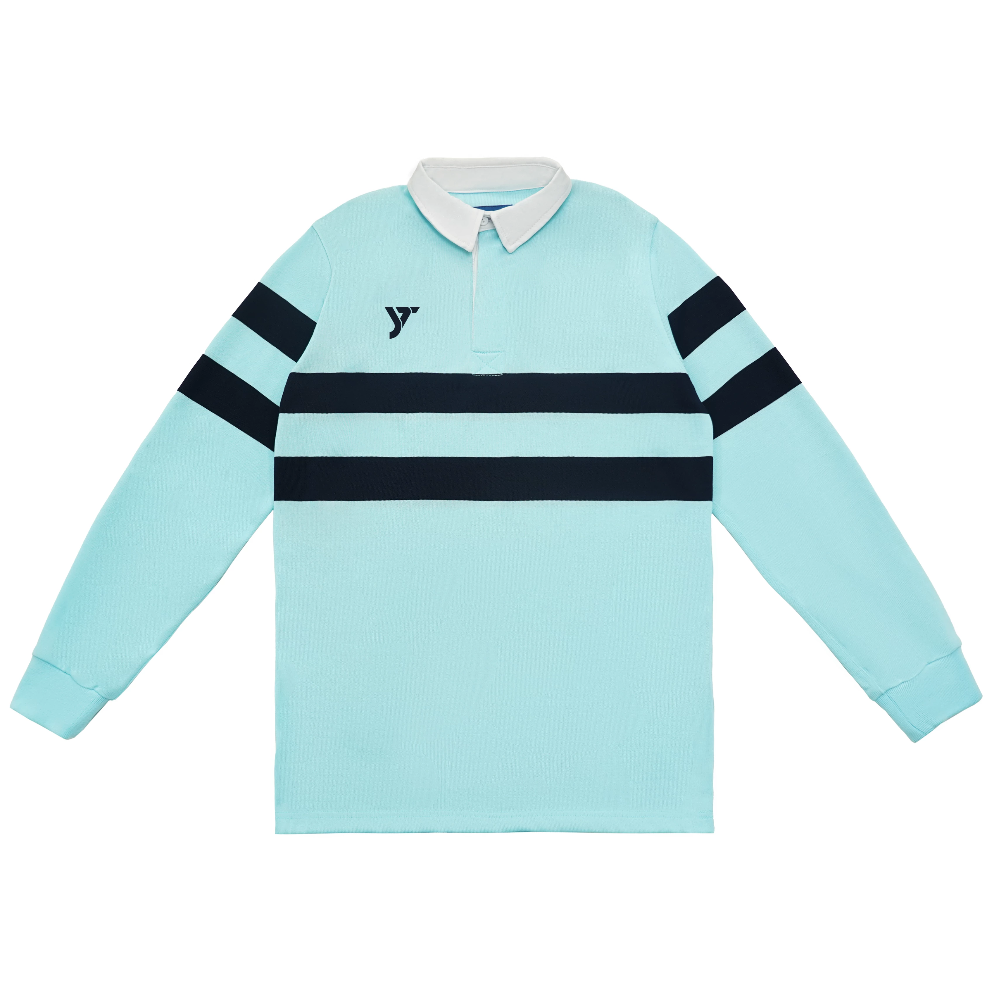 Aqua Stride Cotton Rugby Shirt