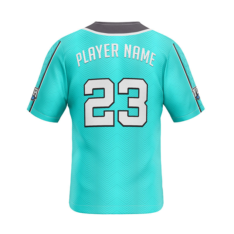 Teal Herringbone Baseball Jersey Teal Herringbone Baseball Jersey