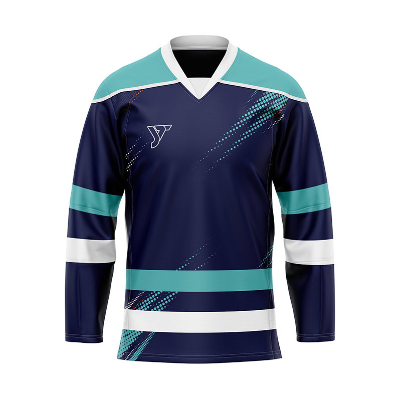 Navy Blue Dot Pattern Ice Hockey Jersey Navy Blue Dot Pattern Ice Hockey Jersey