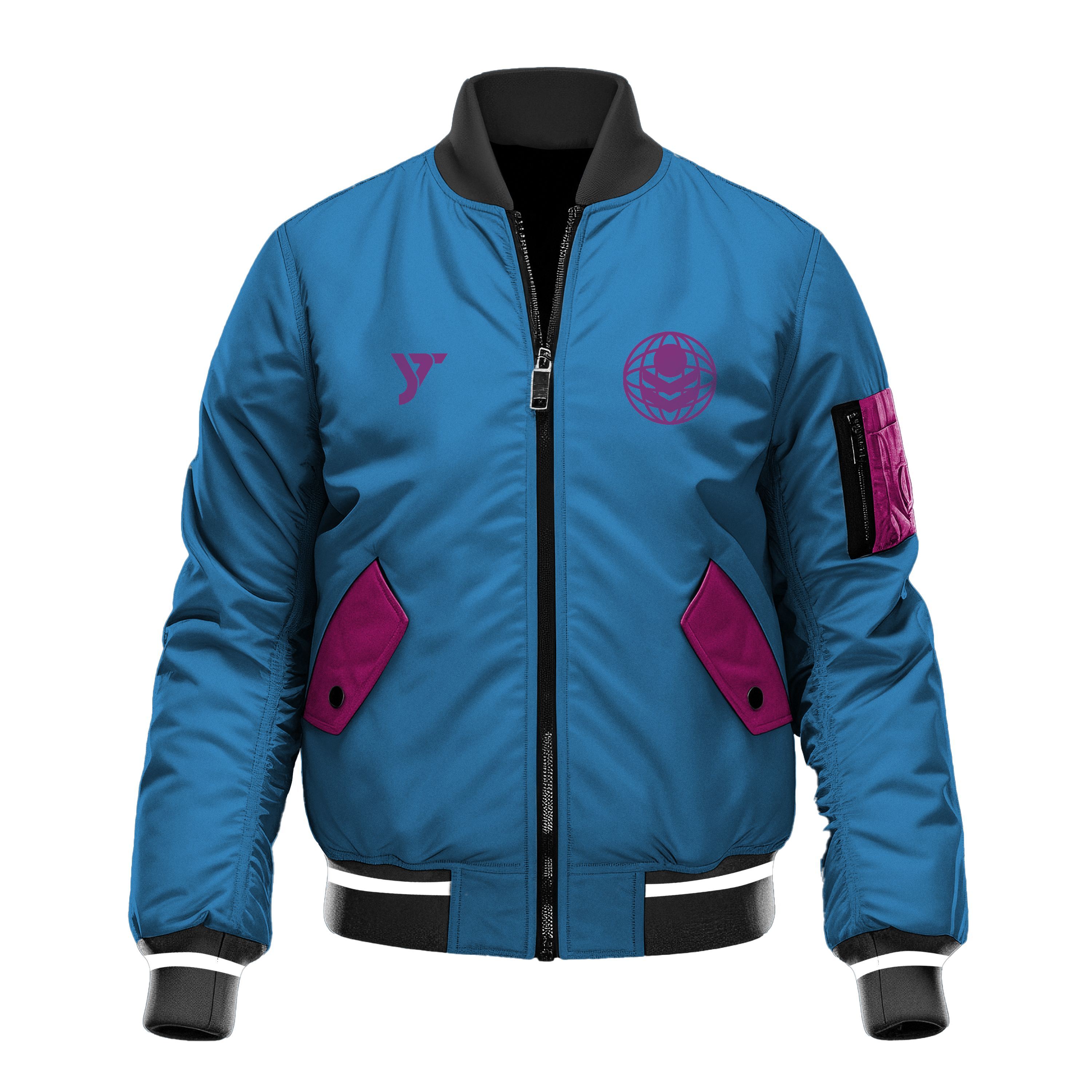 Sky Pulse Bomber Varsity Jacket Sky Pulse Bomber Varsity Jacket