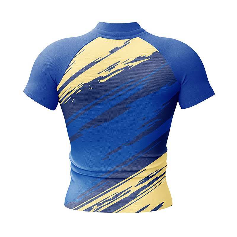 Rugby Jersey Cerulean&Pale yellow Rugby Jersey Cerulean&Pale yellow