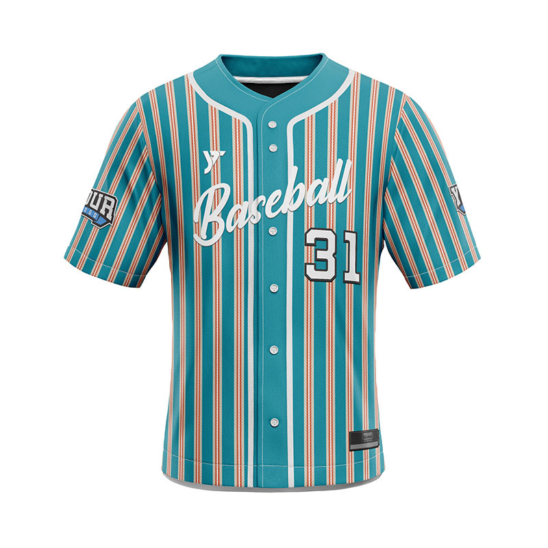 baseball jersey Teal&Pinkish Orange baseball jersey Teal&Pinkish Orange