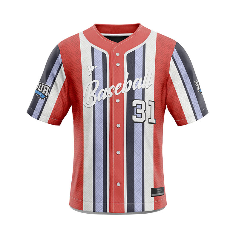 Colorful Striped Baseball Jersey Colorful Striped Baseball Jersey