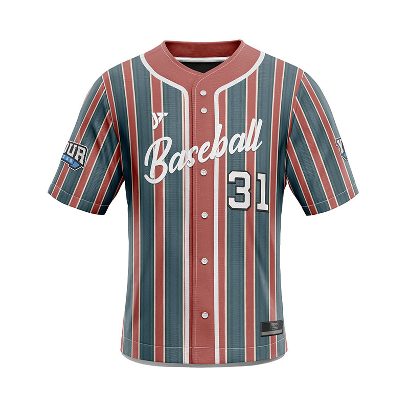 baseball jersey Teal&Brick Red baseball jersey Teal&Brick Red
