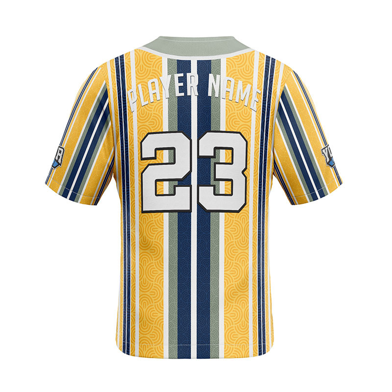 Yellow Green Patterned Baseball Jersey Yellow Green Patterned Baseball Jersey