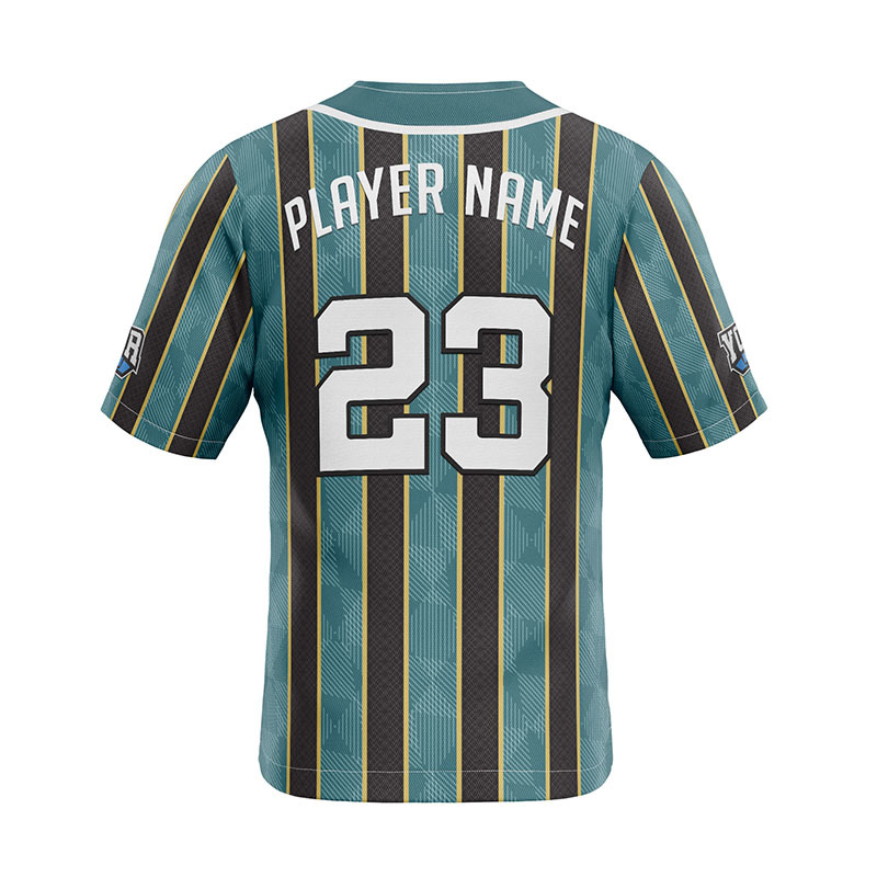 Baseball Jersey・Teal - Stripe Style Baseball Jersey・Teal - Stripe Style