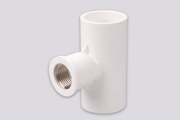 Copper inner thread reducing tee