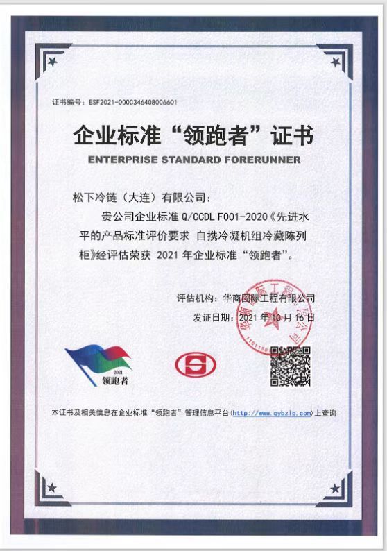 Enterprise Standard "Leader" Certificate Enterprise Standard "Leader" Certificate