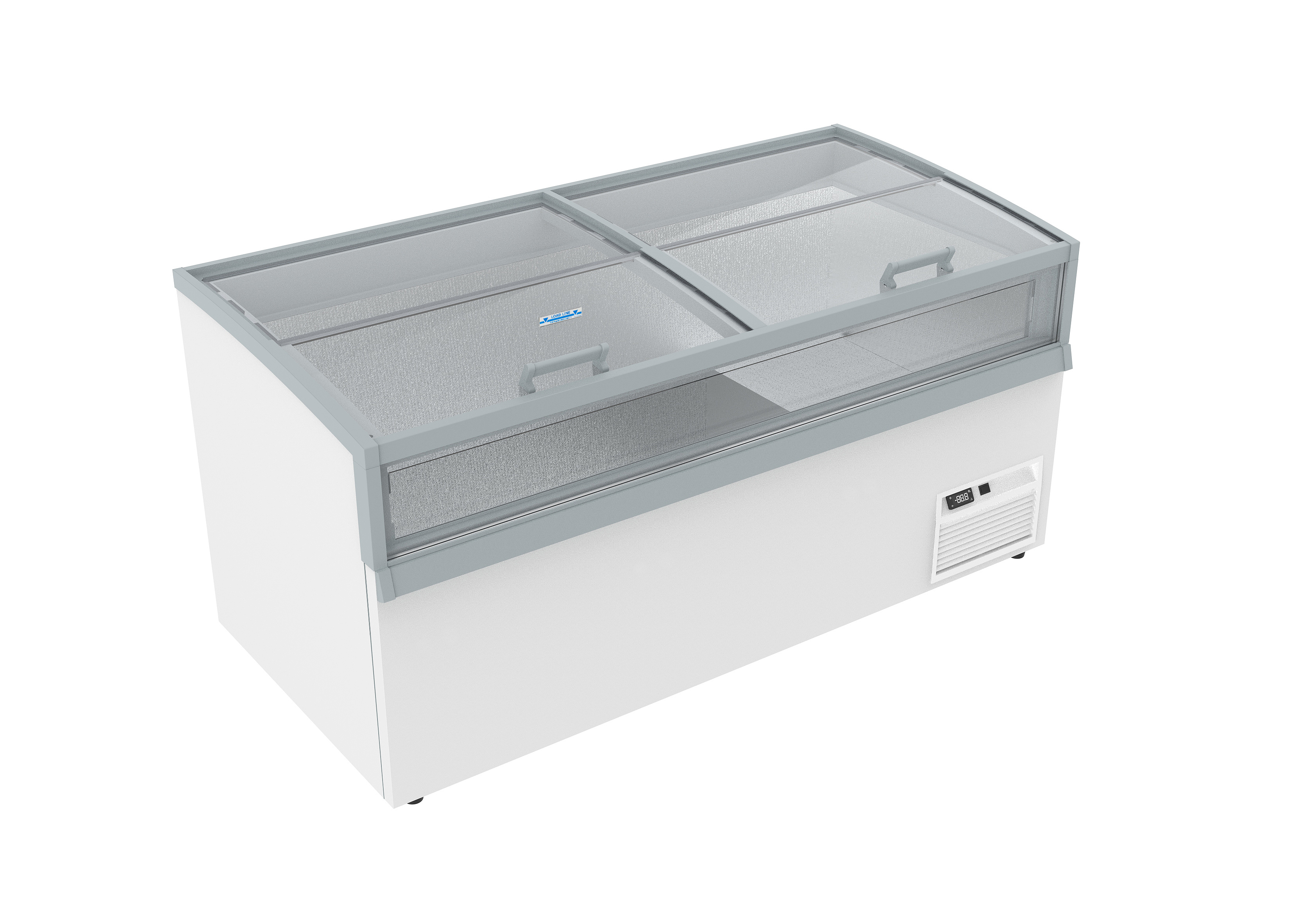 Large window horizontal freezer