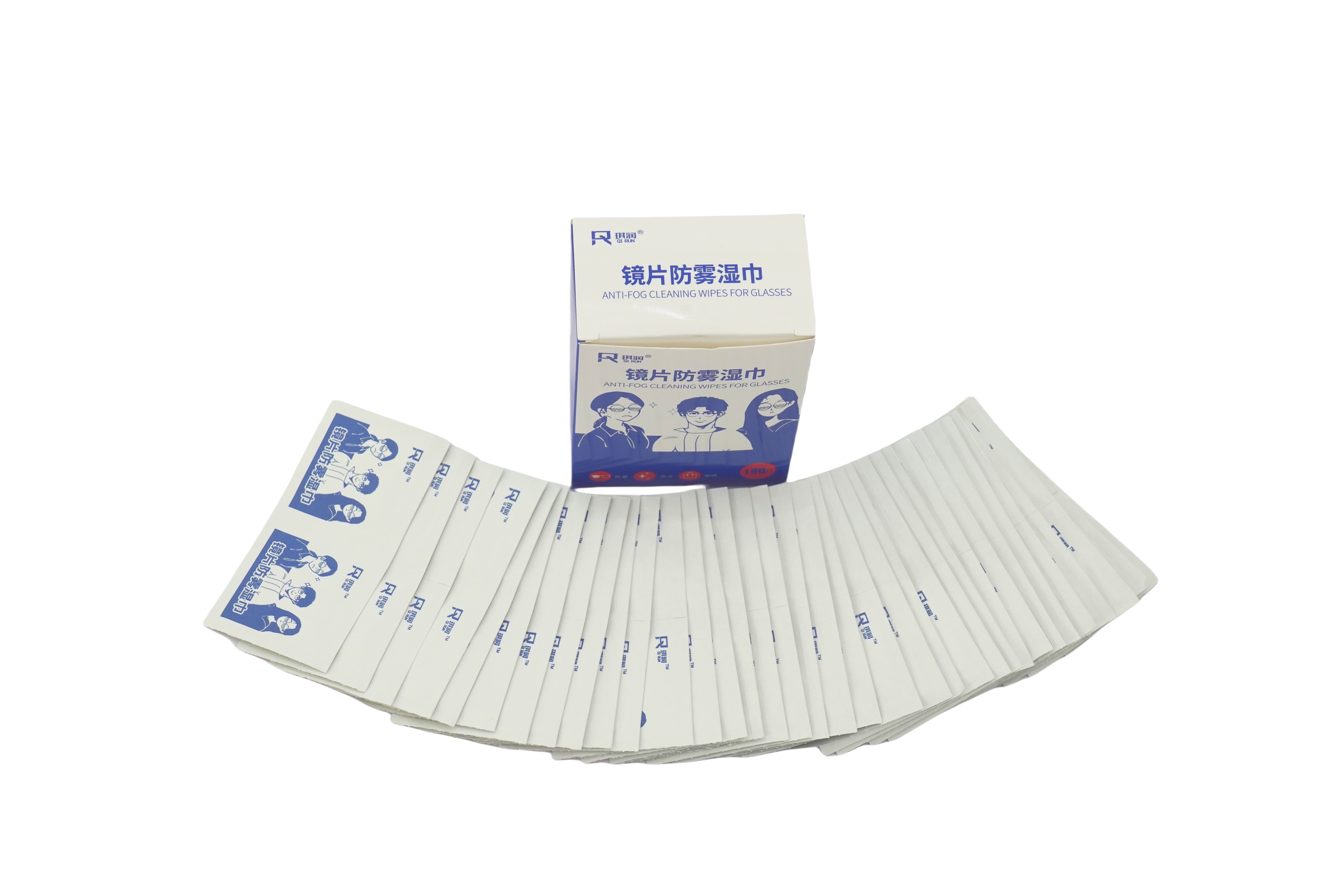 Glasses anti fog wet wipes or cotton pads