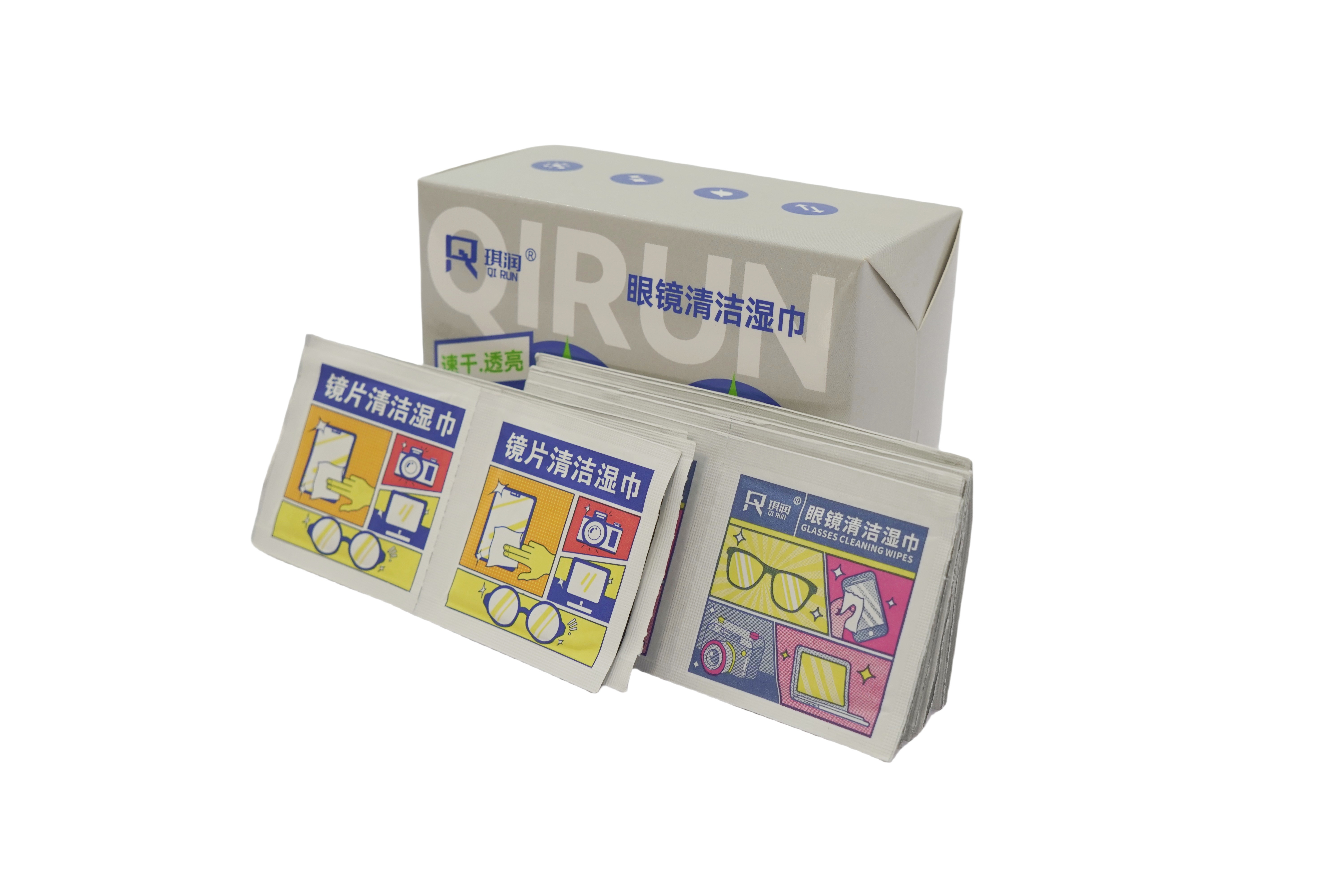 Wipe the lens with wer wipes or cotton pads