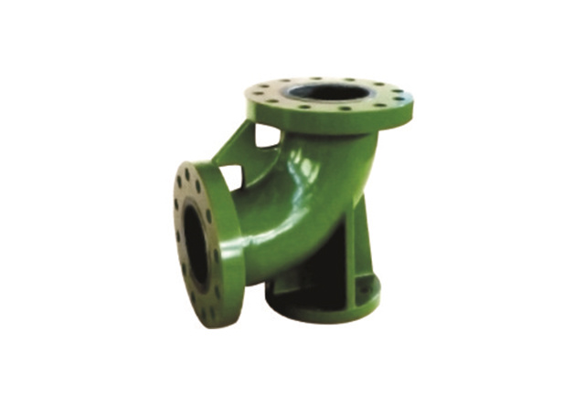 Diaphragm pump support elbow