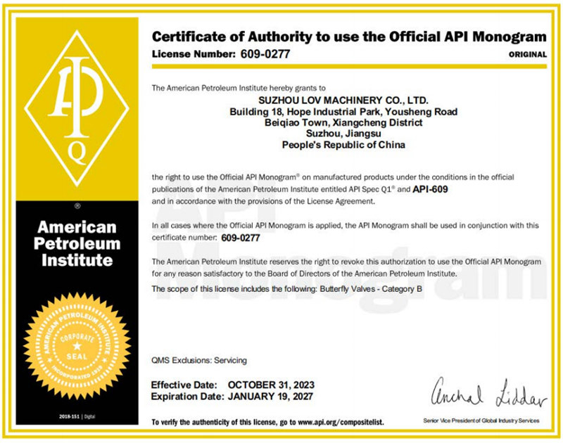 API Certificate