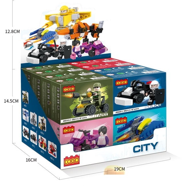 Puzzle Building Blocks/small Particles/3-in-1 16 Types Mixed Into Display Box/35PCS/small Box
