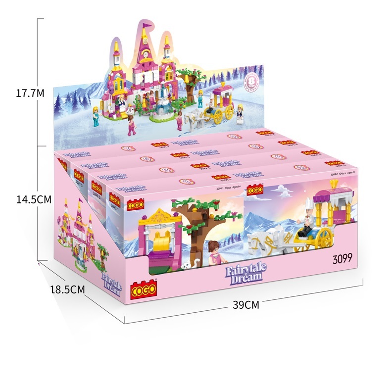 Puzzle Building Blocks/small Particles/Princess Castle Series/104-106PCS (8 Pieces/display Box)