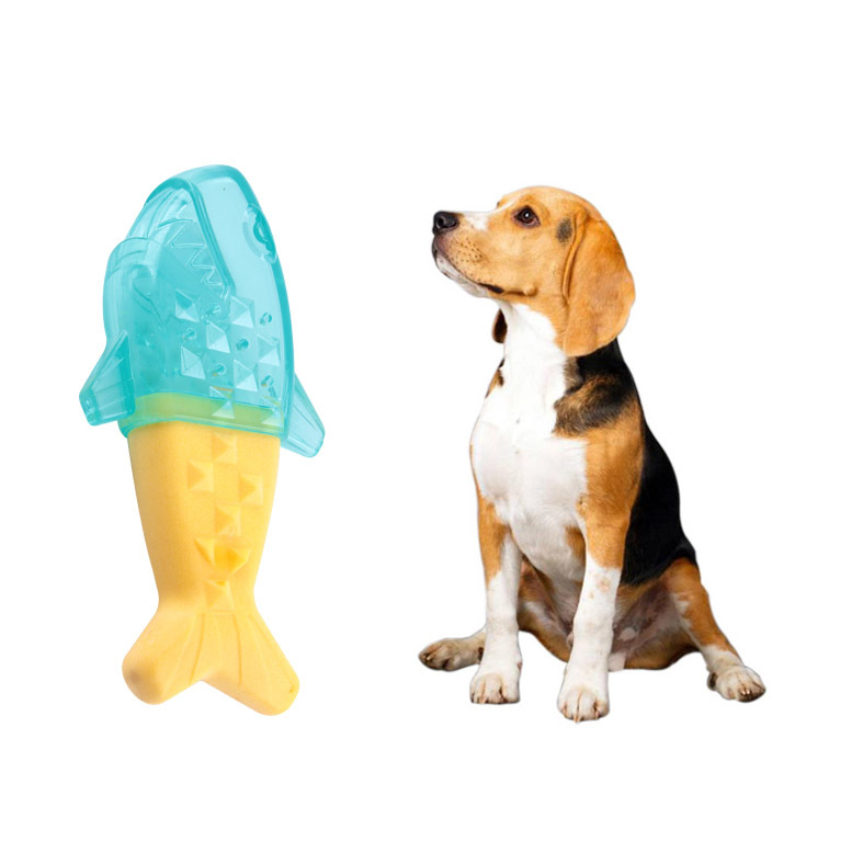 Durable Bone Fish Shape Dog Chew Toy Natural  Bone Shape Rubber Toy for Dog Training Chewing Interactive Toy Clean Teeth