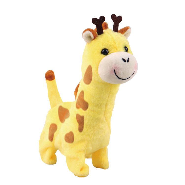 Stuffed Animal Toys Interactive Walking Giraffe for Kids Music Plush Lovely Stuffed Toys Electronic Plush Toy Juguetes