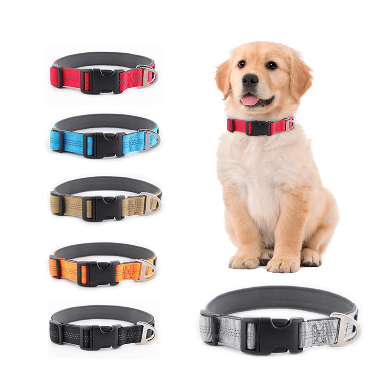 Hot Sale Heavy Duty Combat Adjustable Durable Tactical Neoprene Dog Collar a Button  OEM
