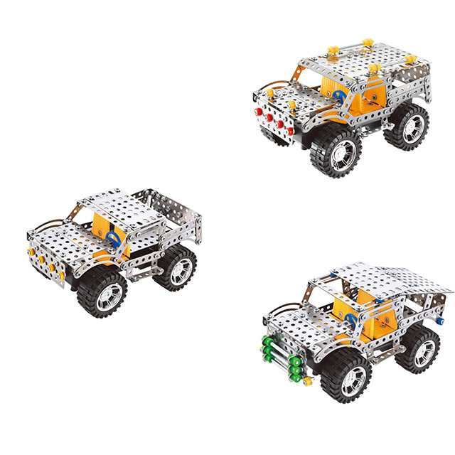 DIY Metal Puzzle Assembly Kit Engineering Vehicle Toys Educational Intelligence 3D Building Block Assemble Shantou Toy