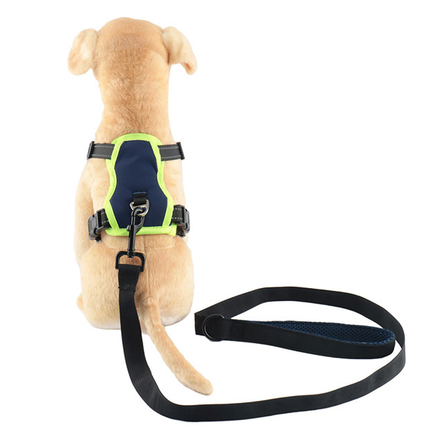 Diving cotton handle dog leash OEM manufacturer nylon reflective dog leash for safe walking at night