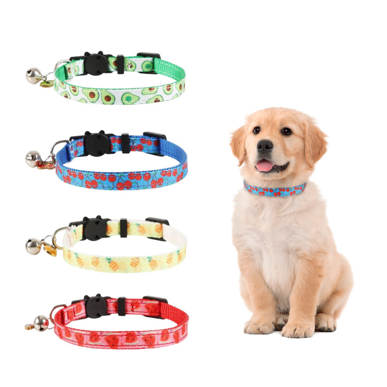 Custom Wholesale Plaid Dog Collar Bow Tie Best Seller Pet Accessories  Adjustable Safety Fruit Collar OEM