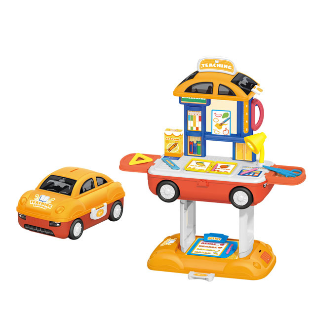 Hot Selling Unisex Plastic Educational Pretend Play 2 in 1 Car Toy Set Interactive Play Wholesale