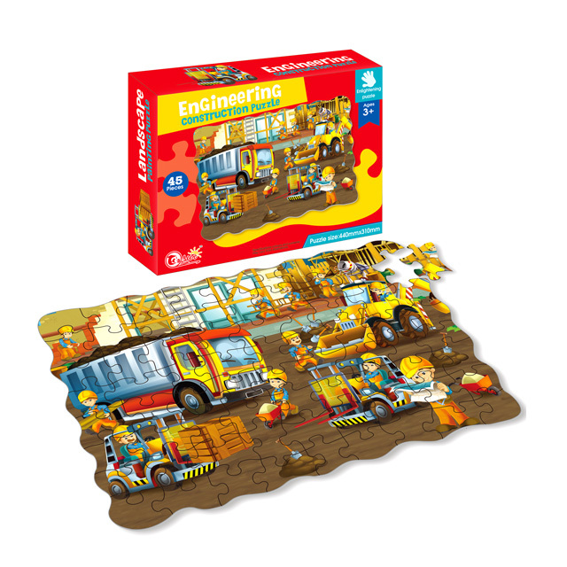 Brain Game Kid Learning jigsaw puzzle Educational Toys learning game paper jigsaw puzzle Shantou Toy 45 PCS for school