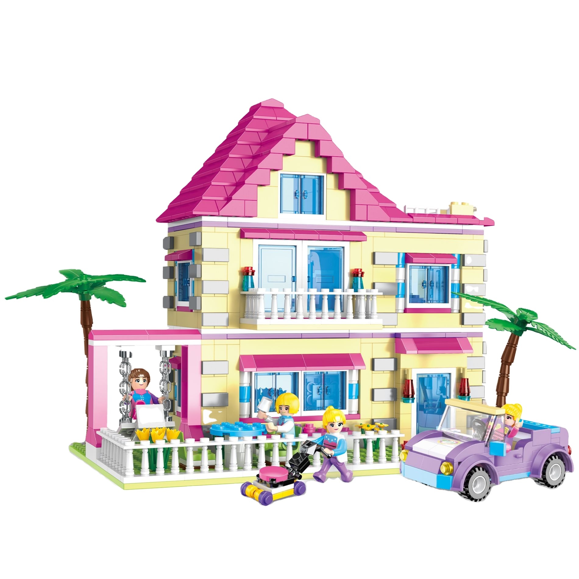 Puzzle Building Blocks/small Particles/fashion Girls/892PCS Villa