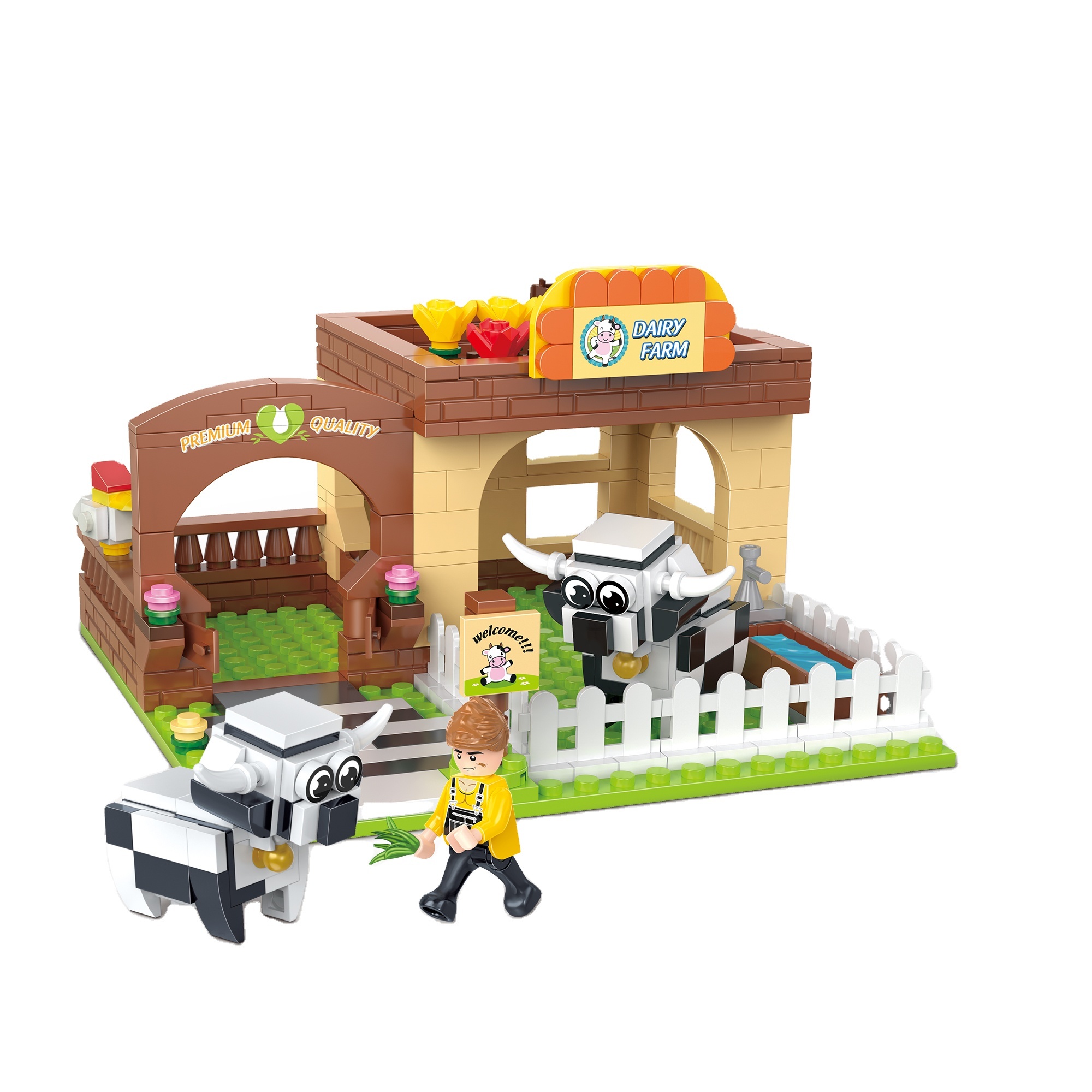 Puzzle building blocks/farm series/dairy farm 360PCS