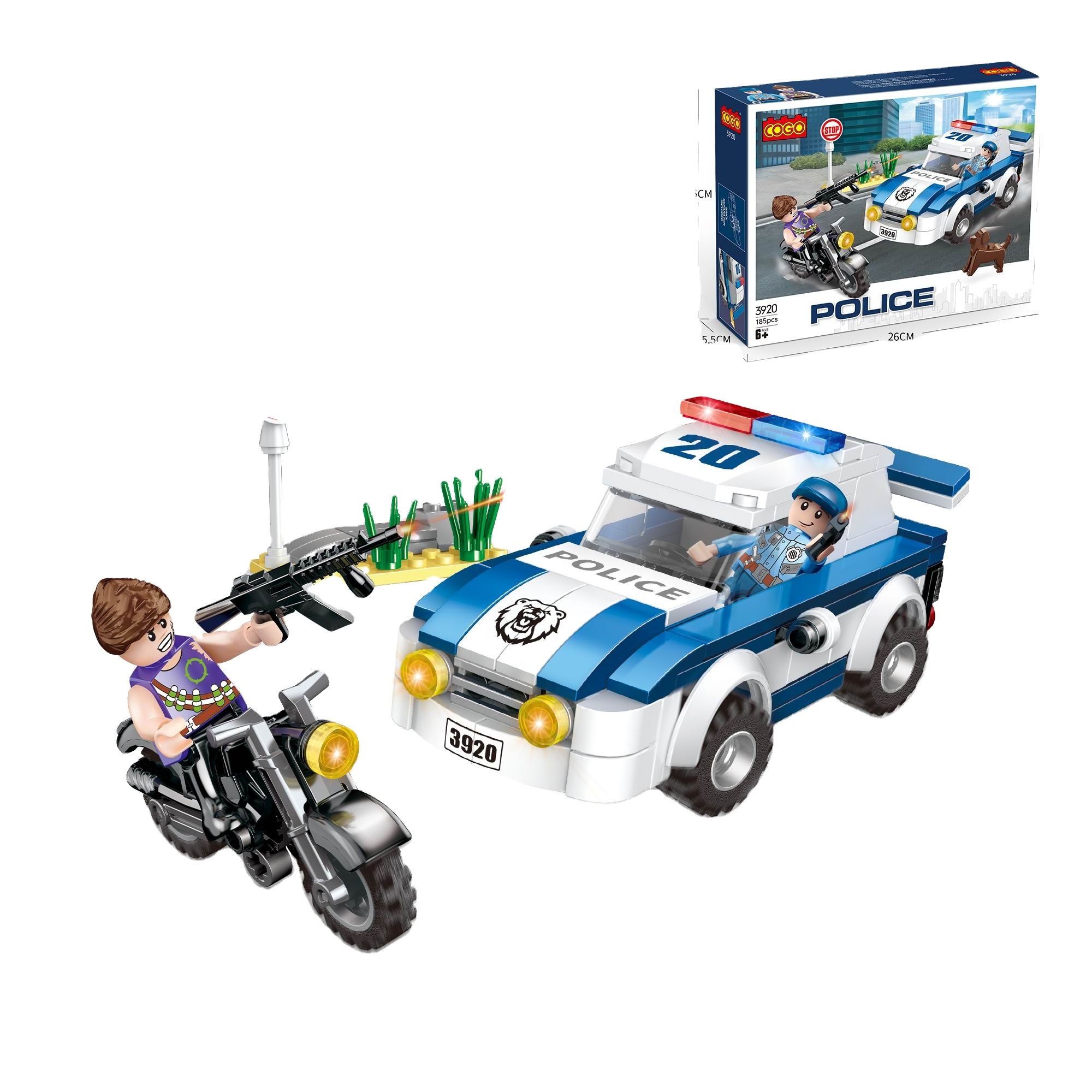 Puzzle Building Blocks/small Particles/police Dog Pursuit/speeding Robber Arrest Operation