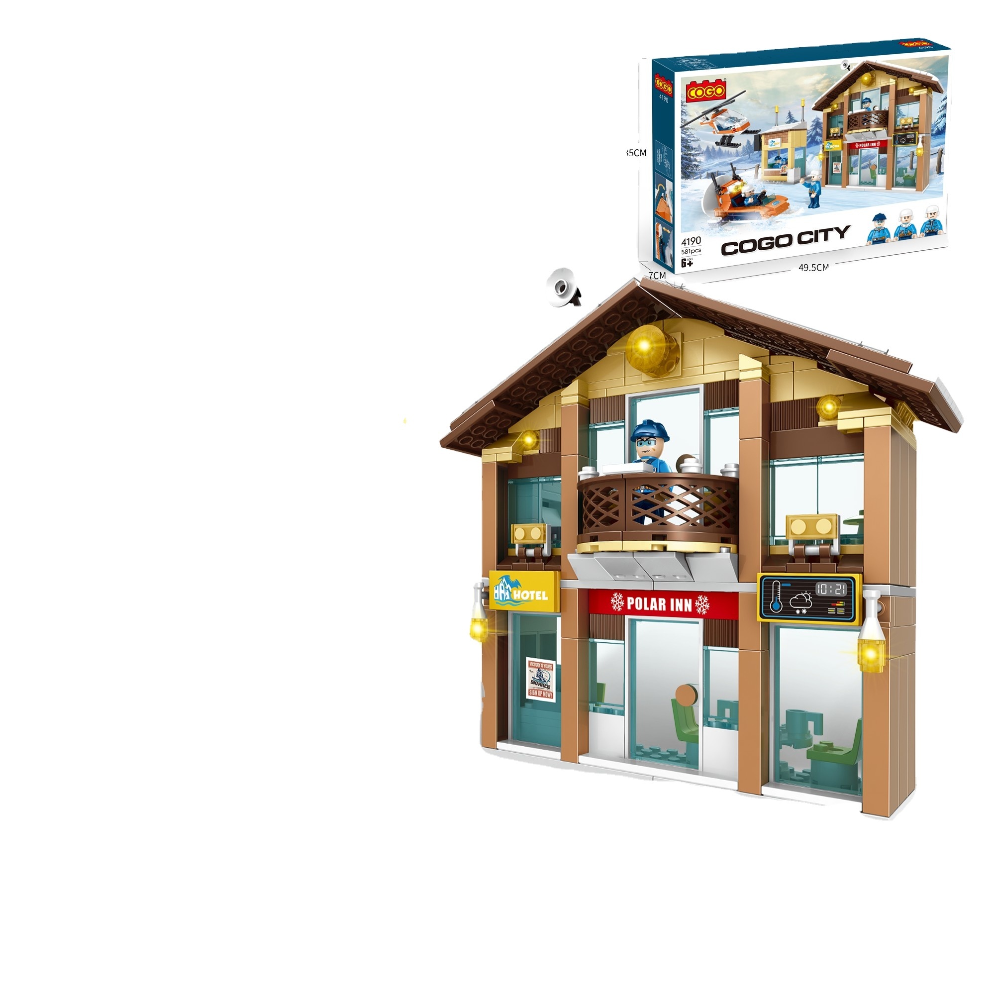 Puzzle building blocks/small particles/new adventure series/polar station/581PCS