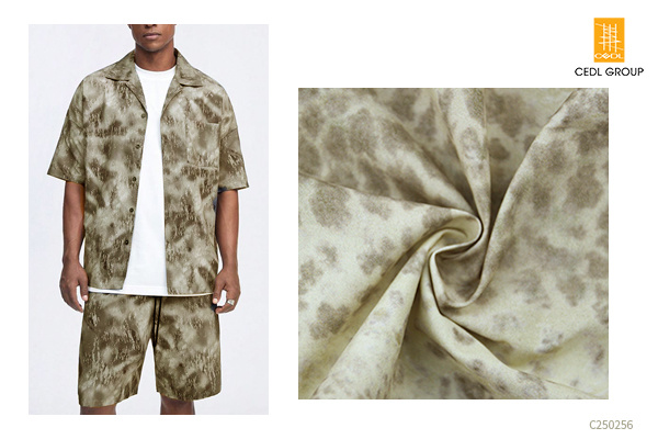 Summer Fashion Breathable 100% Cotton with Trendy Prints Soft Stylish Men's Shirts Fabric
