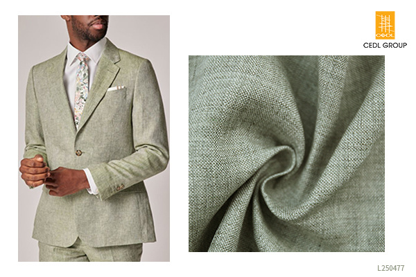 High Quality Yarn-dyed Pure Linen Same-warp Yarn Spinning Process for Sophisticated Suit Jacket Fabric