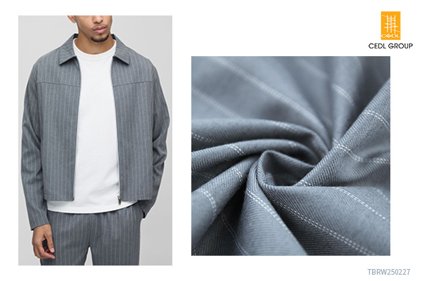 Polyester Bamboo Wool Rayon Blended Woven Twill Flannel Fabric for Men's Suits Pant Fabric