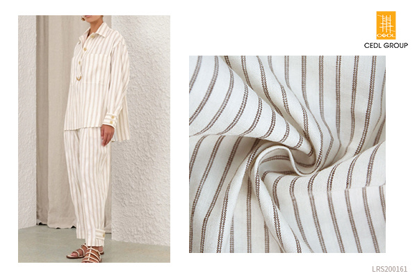Accept Customized Linen Rayon Blended Yarn Dyed Stretch Striped Suit Jacket Shirt Fabric