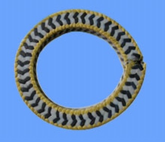 Textile braided packing ring