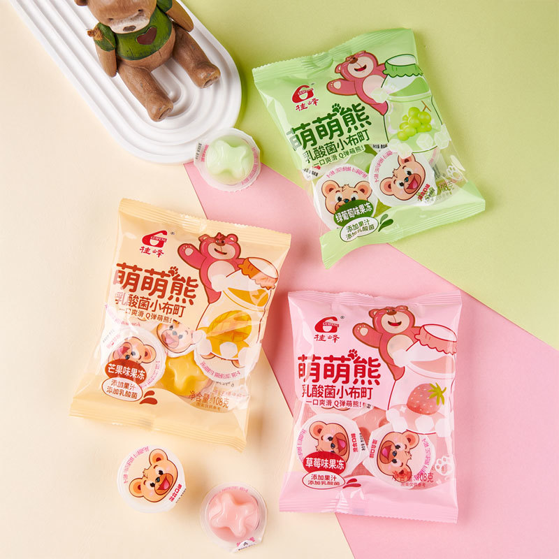 108克 萌萌熊乳酸菌小布町 (芒果味 草莓味 绿葡萄味)