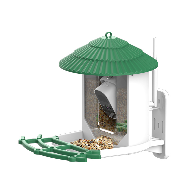 Full Color Night Vision Solar Panels 4000mAh Battery 5MP HD Waterproof Automatic Smart AI Identify Bird Feeder With Camera